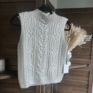 1. State Cream Ribbed Sleeveless Tank Top